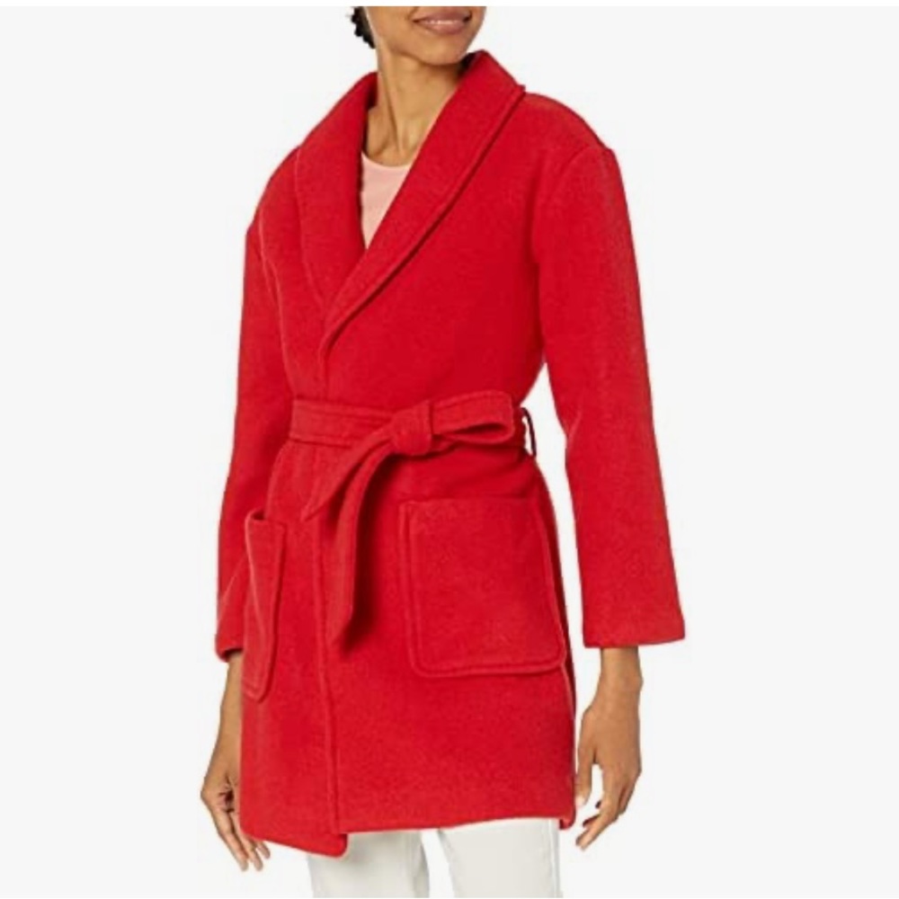 NWOT- J.Crew Mercantile Women's Belted Wrap Coat Wool Blend Coat - Size Small